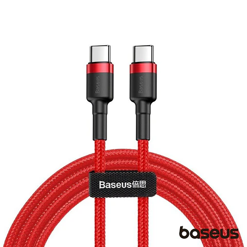 Cabo USB-C Macho P/ USB-C PD QC 2m 60W Cafule BASEUS
