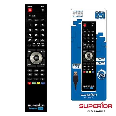 Comando TV Programável FREEDOM COM USB