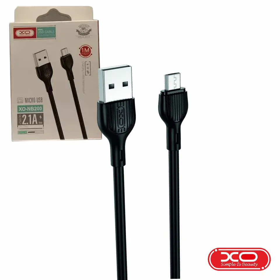 Cabo USB-A 2.0 Macho / Micro USB 2m Preto XO 1