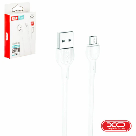 Cabo USB-A 2.0 Macho / Micro USB 2m Branco XO