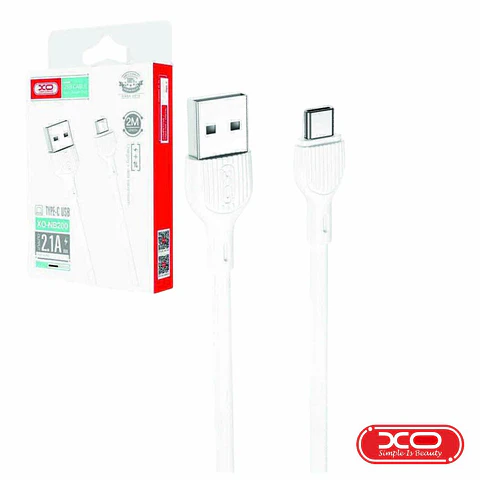 Cabo USB-A Macho / USB-C Macho 1m Branco XO