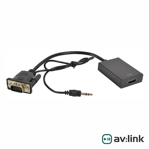 Cabo Adaptador VGA COM Áudio p/ HDMI AVLINK