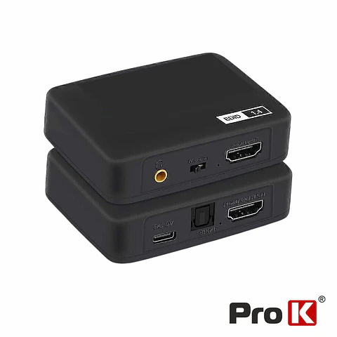 Extrator de Áudio HDMI -> HDMI+SPDIF+Jack 3.5mm PROK