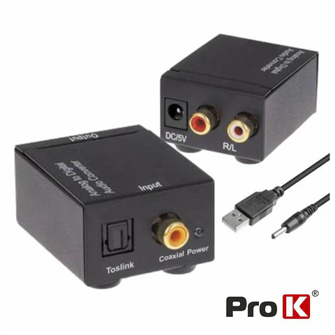 CONVERSOR AUDIO TOSLINK-RCA PROK