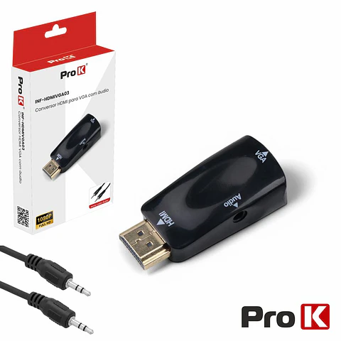 CONVERSOR HDMI -> VGA COMAUDIO PROK
