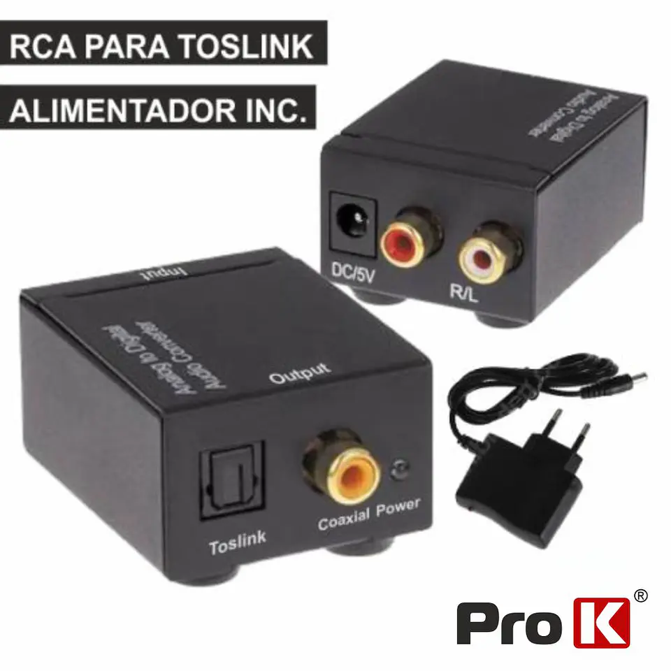 CONVERSOR AUDIO RCA-TOSLINK PROK 1