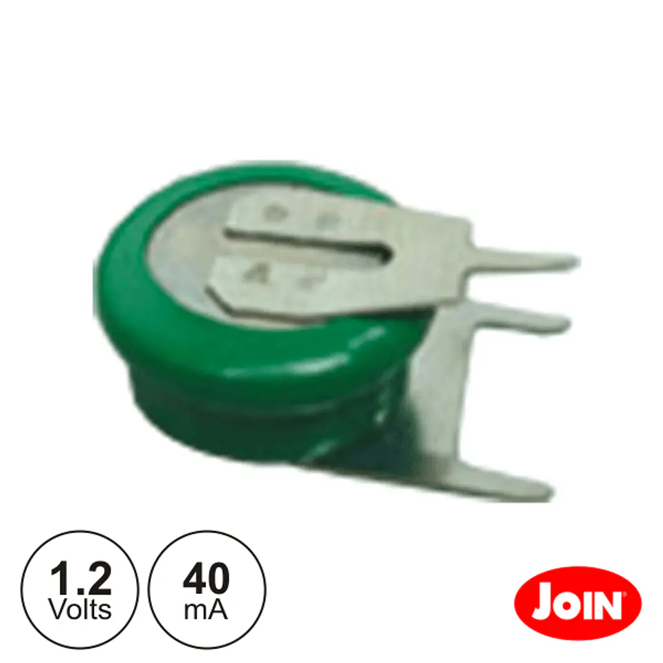 BATERIA NI-MH 1.2V 40MA COM PATILHAS JOIN 1