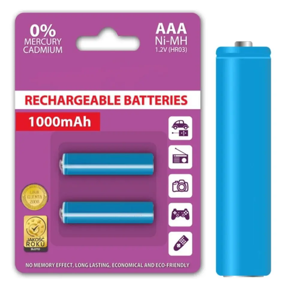 BATERIA NI-MH AAA 1.2V 1000MA 2X BLISTER 1