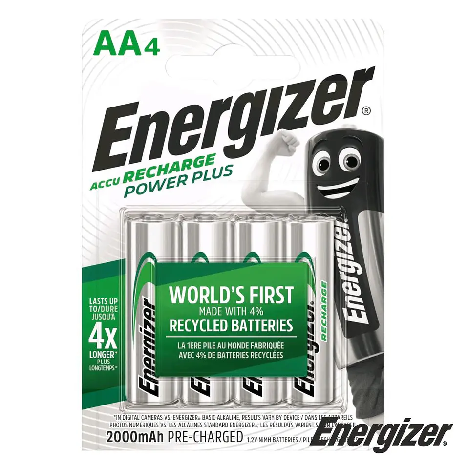 Bateria Ni-MH AA 1.2V 2000ma 4X Power Plus ENERGIZER 1