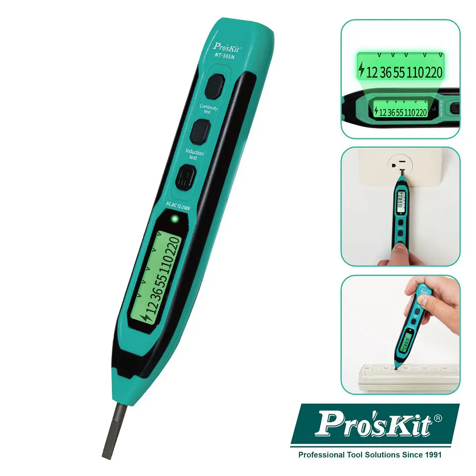 Detetor de Voltagem COM LCD PROSKIT 1