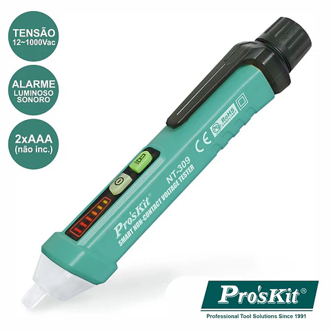 DETETOR TENSÃO SEM CONTATO COM LANTERNA LED PROSKIT