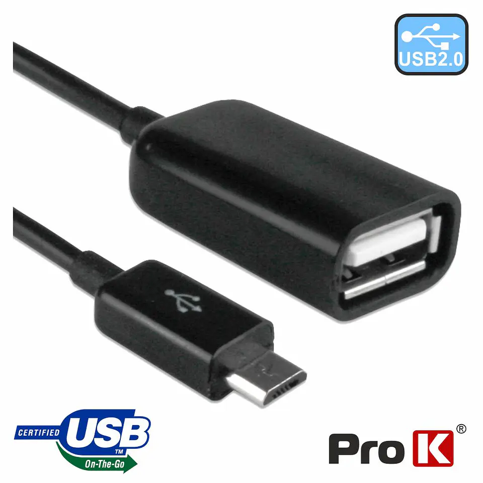 ADAPTADOR USB-A 2.0 FÊMEA / MICRO USB-B MACHO OTG 1