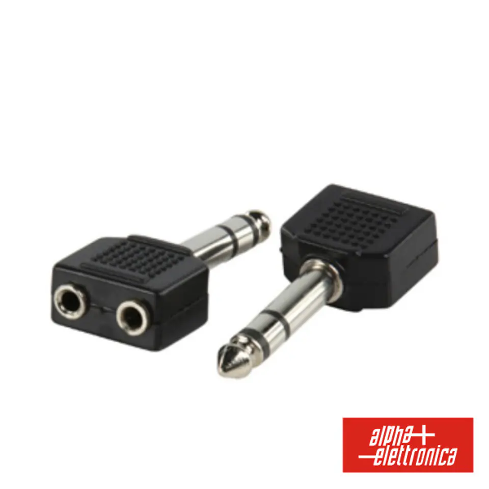 FICHA ADAPTADORA 6.35MM MACHO ST / 2X FÊMEA 3.5MM ST 1