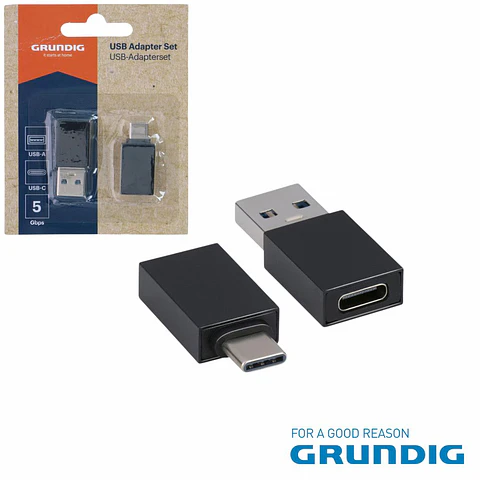 Adaptador USB-A Macho / USB-C Fêmea 5Gbps GRUNDIG