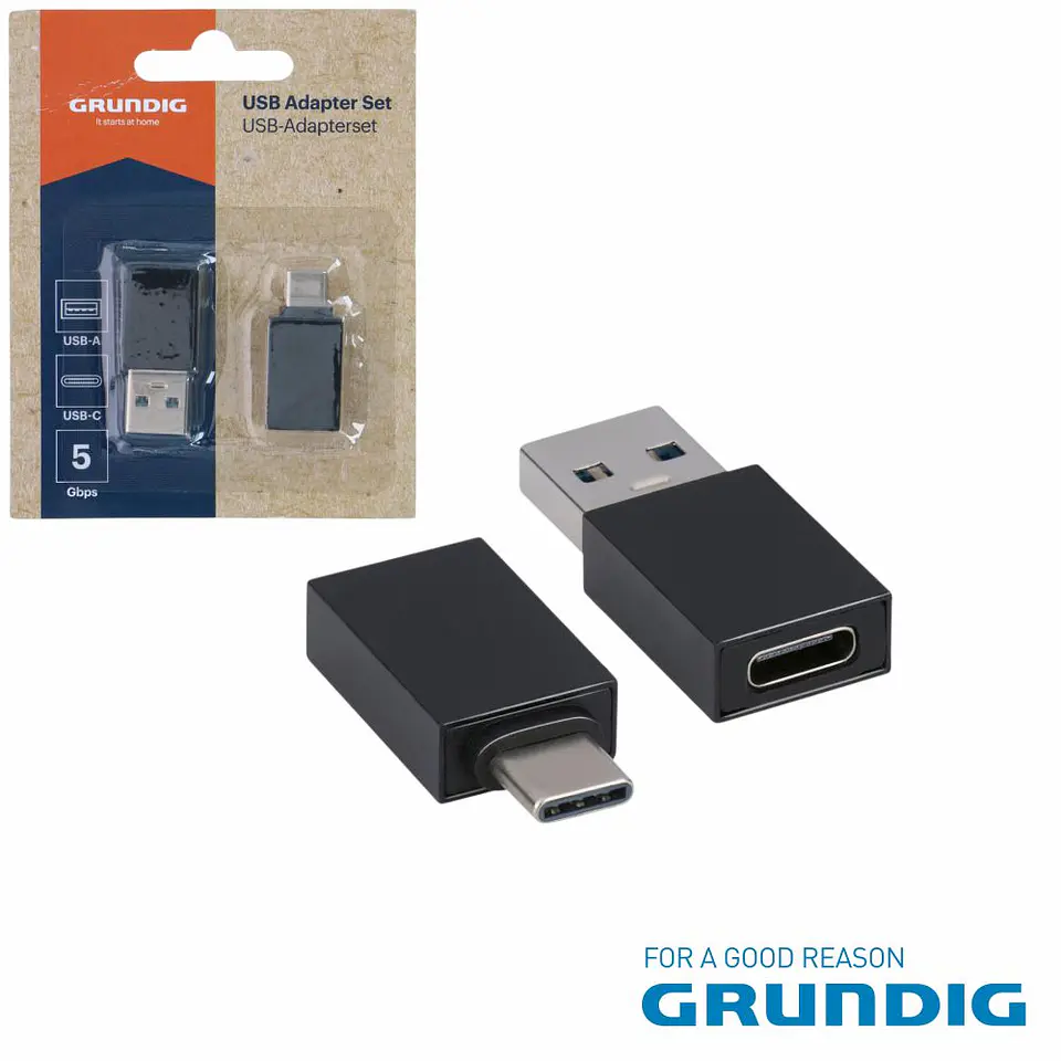 Adaptador USB-A Macho / USB-C Fêmea 5Gbps GRUNDIG 1