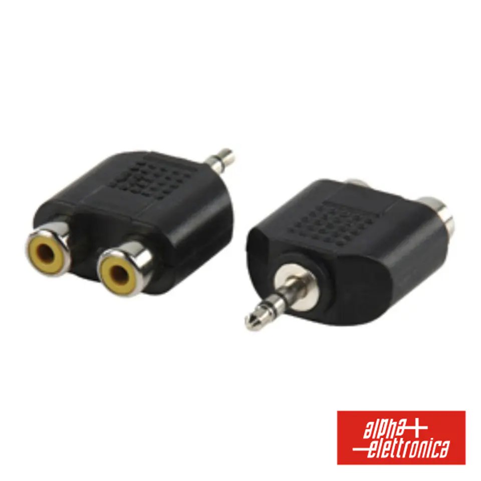 FICHA ADAPTADORA JACK 3.5MM MACHO ST / 2 RCA FÊMEA 1