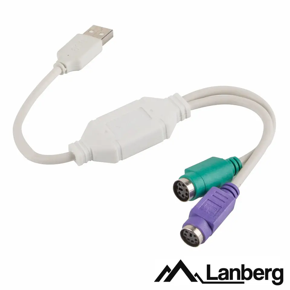 Cabo Adaptador USB-A 2.0 Macho / 2x PSEM2 LANBERG 1