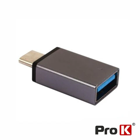 Adaptador Micro USB-B Macho / USB-A 3.0 Fêmea PROK