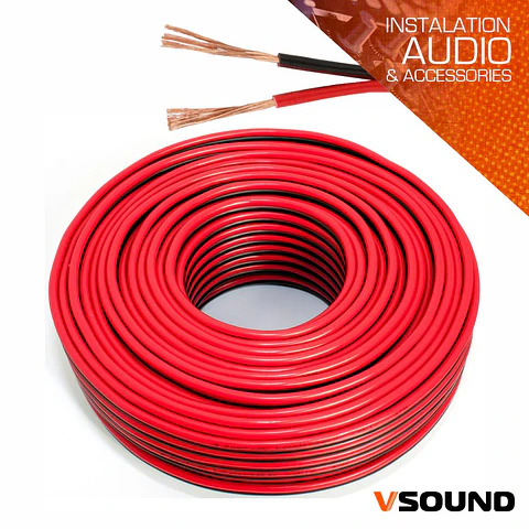 Cabo Coluna 2x0.50mm Preto/Vermelho Paralelo VSOUND