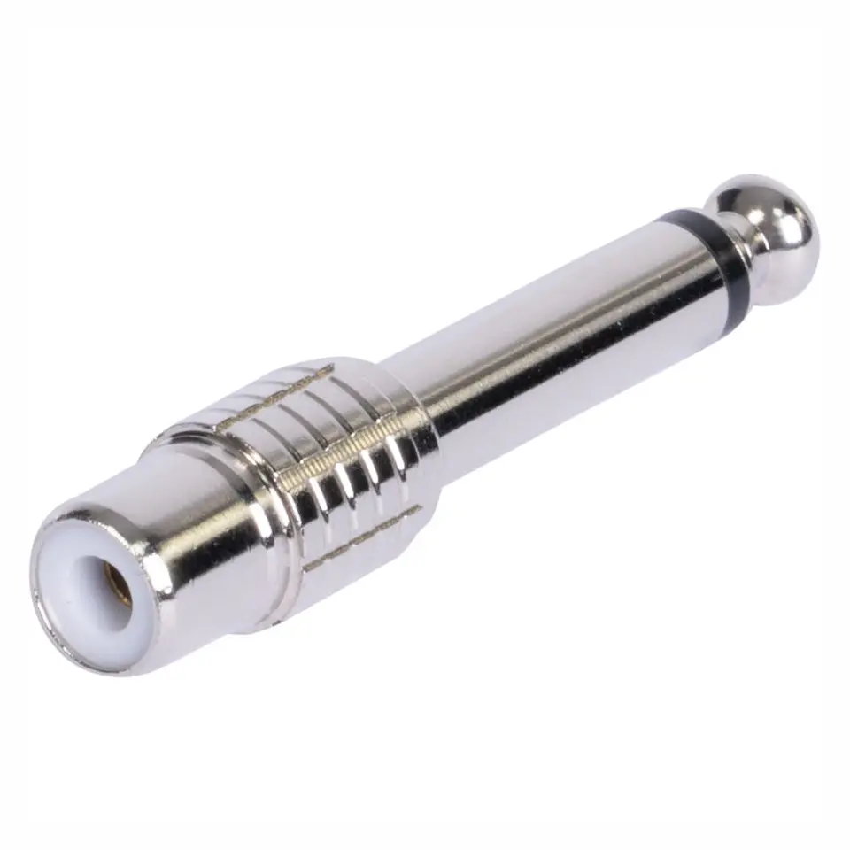 Ficha Adaptadora Jack 6.35mm Macho Mono / Rca Fêmea BST 1