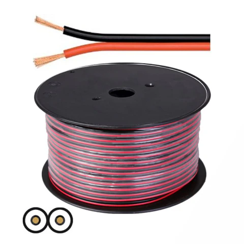 CABO COLUNA 2X0.75MM PRETO/VERMELHO PARALELO VSOUND