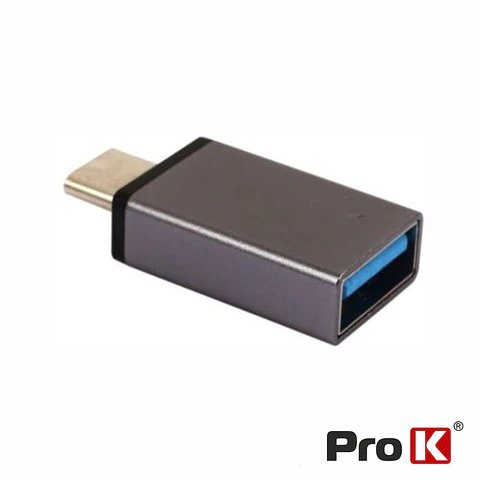 Adaptador USB-C Macho / USB-A 3.0 Fêmea PROK