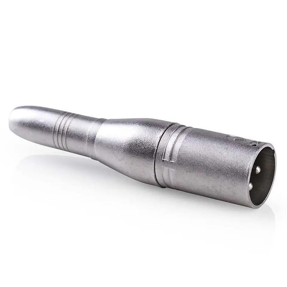 Ficha Adaptadora XLR 3p Macho / Jack 6.35mm Fêmea Mono 1