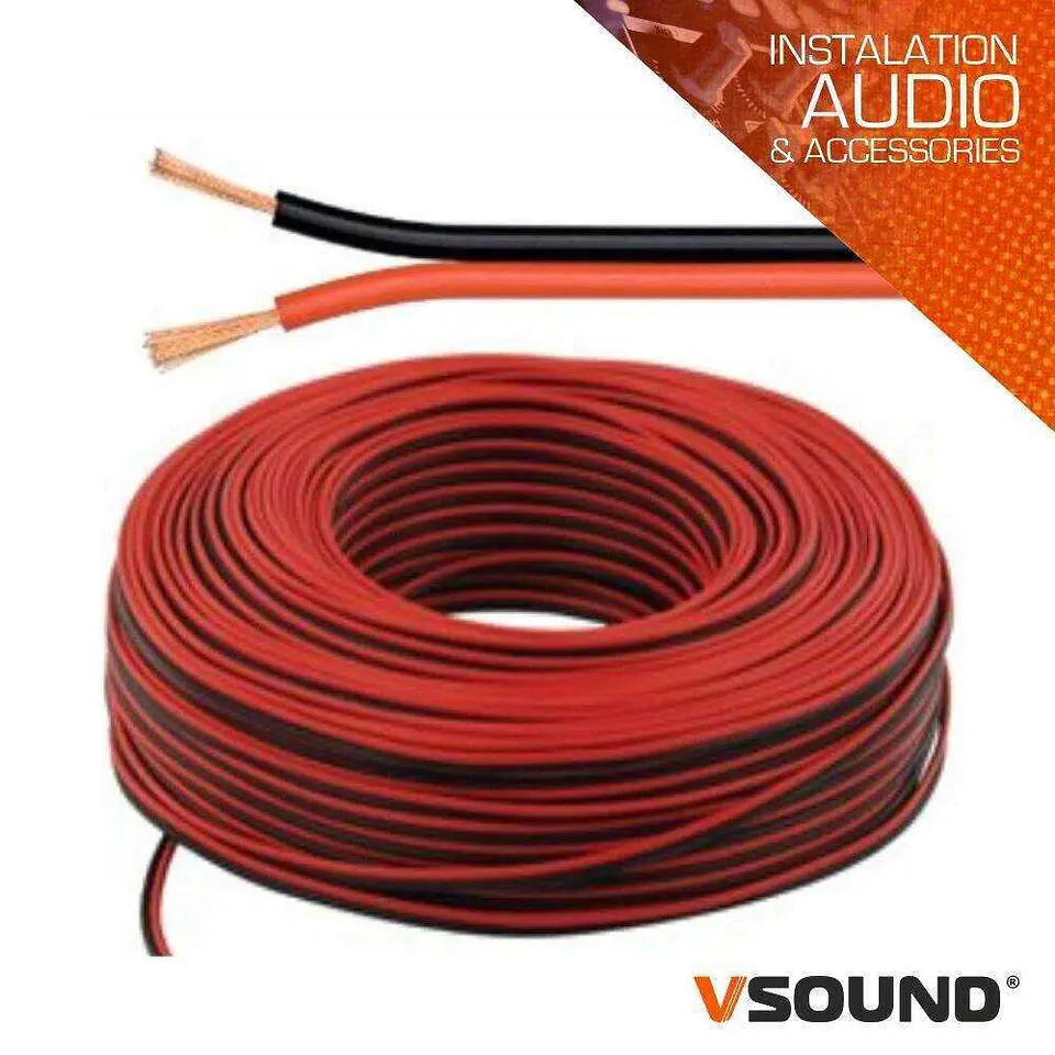 Cabo Coluna 2x2.50mm Preto/Vermelho 100m 1