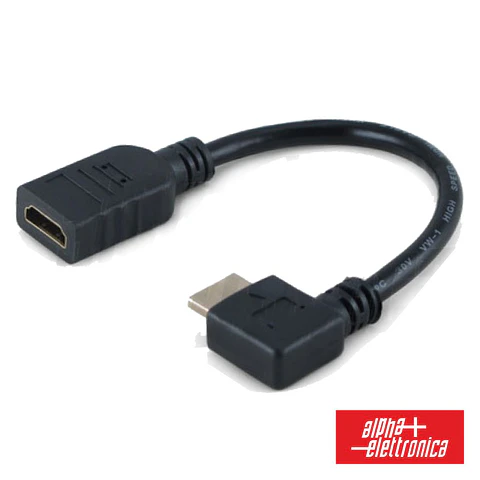 FICHA ADAPTADORA HDMI MACHO / FÊMEA ANGULAR 90º VERTICAL