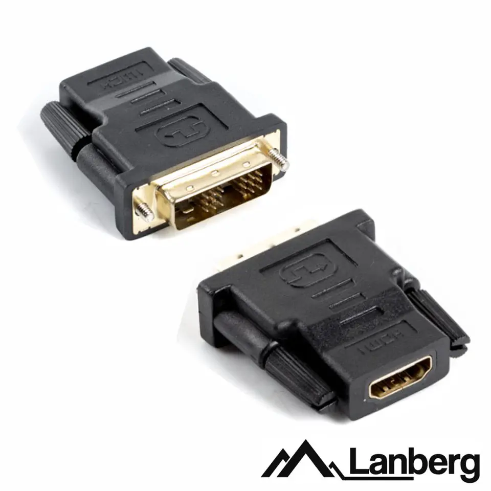 Ficha Adaptadora DVI-D Macho / HDMI Fêmea LANBERG 1