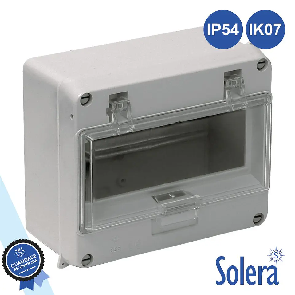 CAIXA DISTRIBUIÇÃO ELÉTRICA 8 ELEMENTOS IP54 IK07 SOLERA 1