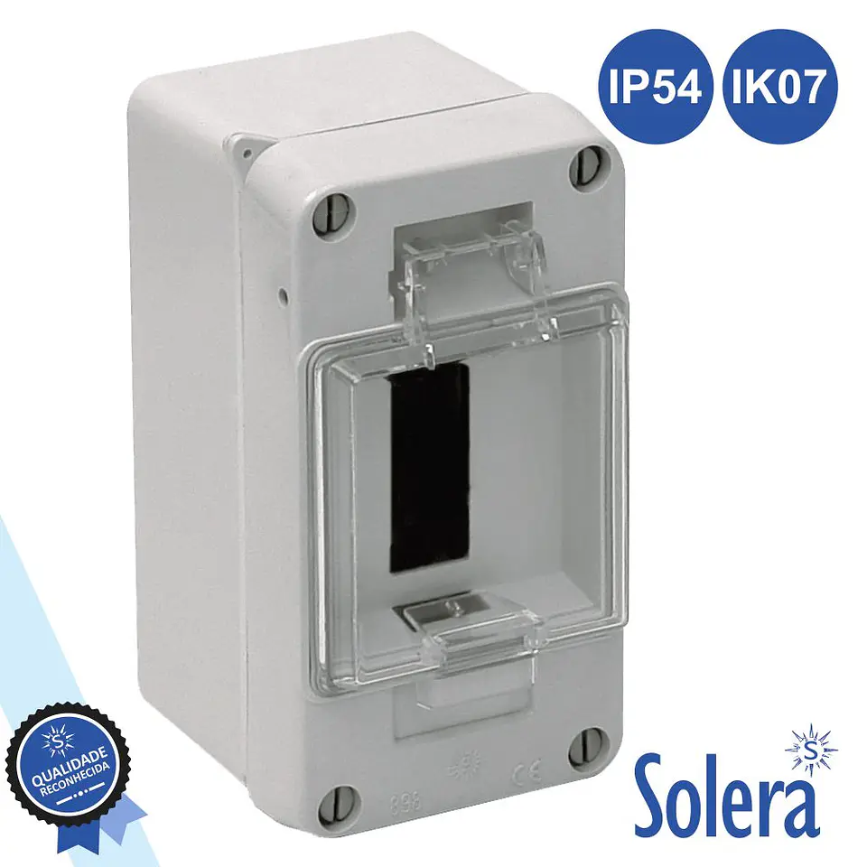 CAIXA DISTRIBUIÇÃO ELÉTRICA 3 ELEMENTOS IP54 IK07 SOLERA 1