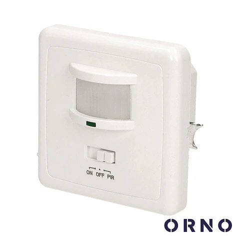 Detetor de Movimentos PIR P/ Encastrar Branco ORNO