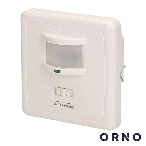 Detector De Movimentos E Som Pir P/ Encastrar Branco ORNO