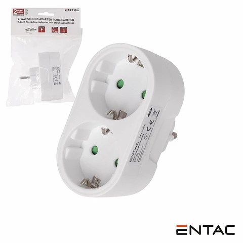 Tomada Elétrica COM 2 Saídas Branco ENTAC