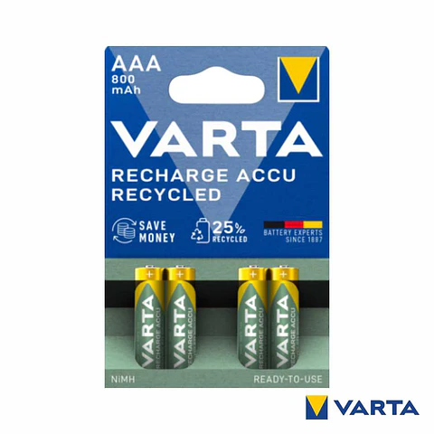 Pilha Recarregável AAA 1.2V 800mAh 4x Blister VARTA