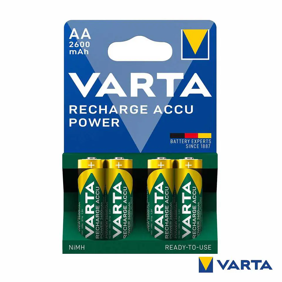 Pilha Recarregável AA 1.2V 2600mA 4x Blister VARTA 1