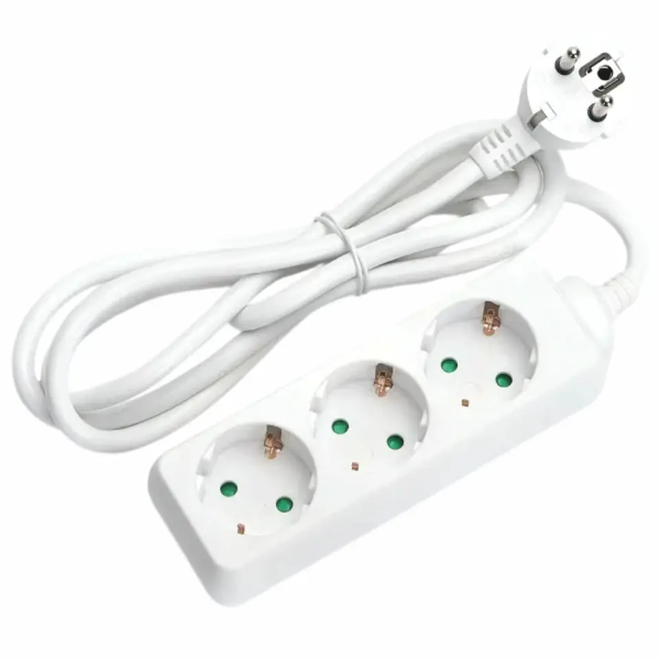 TOMADA ELÉTRICA COM 3 SAÍDAS 1.5M BRANCO 1