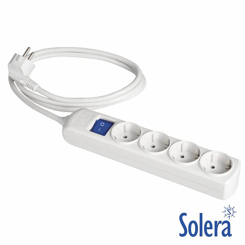 Tomada Elétrica COM 4 Saídas Interruptor 1.5M SOLERA