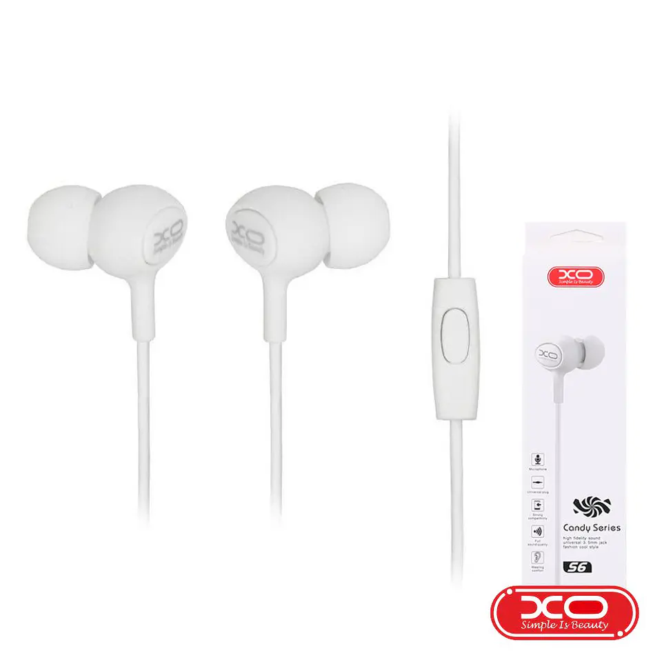 Auscultadores COM Fios Stereo Branco XO 1