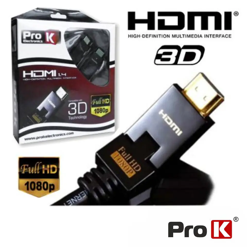 CABO PRO HDMI 1.4 DIGITAL NYLON FILTRO 5M PROK 1