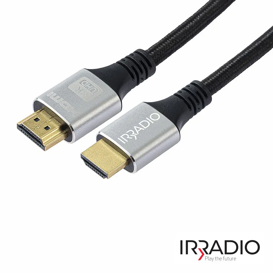 CABO HDMI DOURADO MACHO / MACHO 2.1 8K PRETO 3M IRRADIO 1