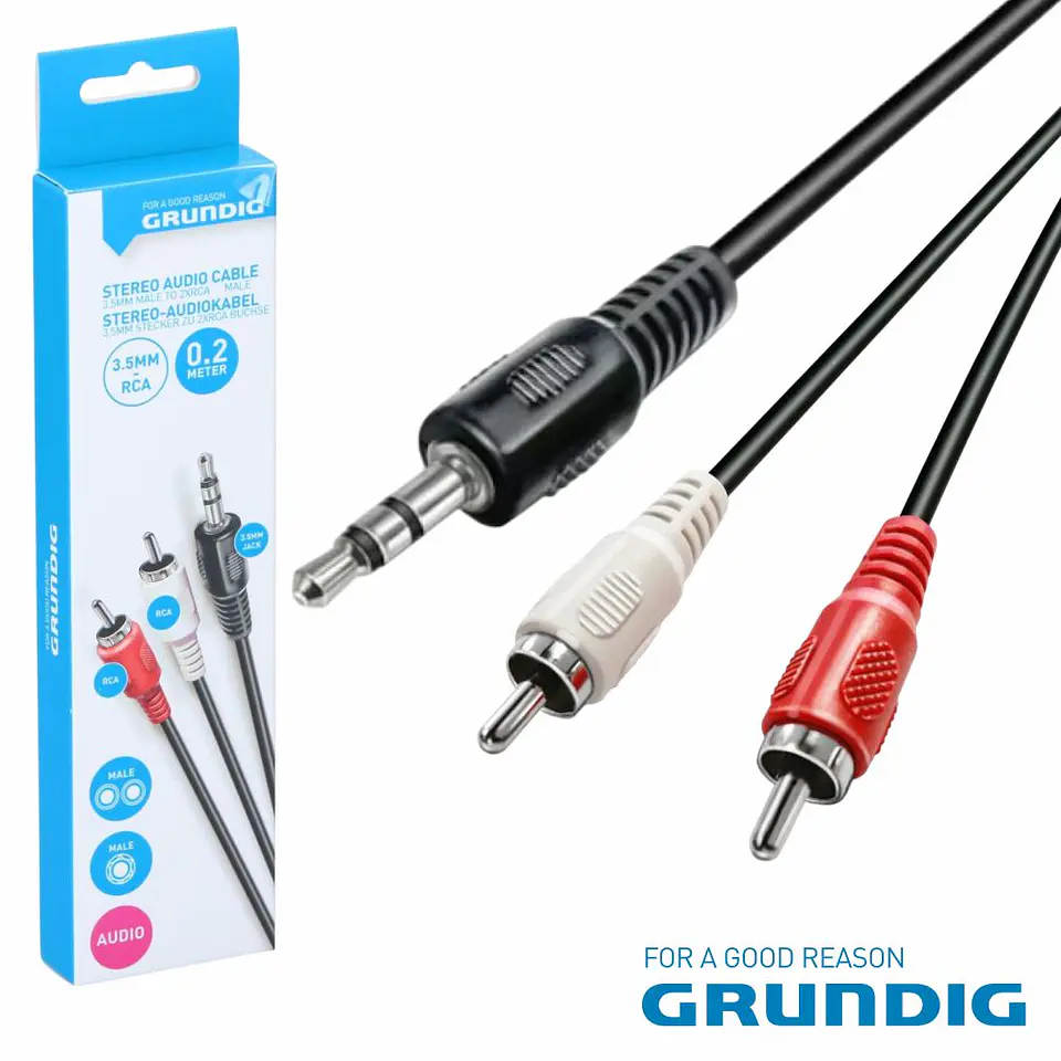 Cabo Jack 3.5mm Macho St / 2-Rca Macho 2m GRUNDIG 1