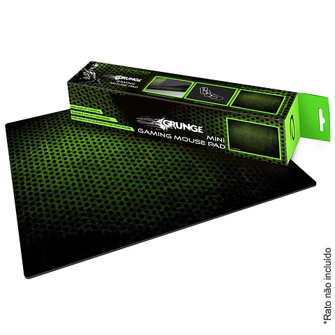 TAPETE P/ RATO GAMERS M 30X24 VERDE E PRETO