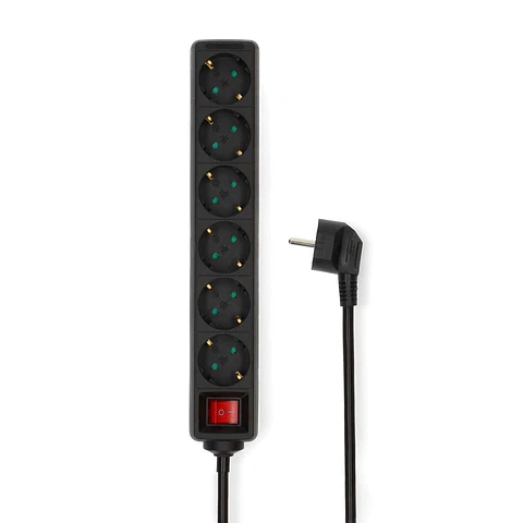 Extensão Elétrica 6x Schuko COM Interruptor 1.5m