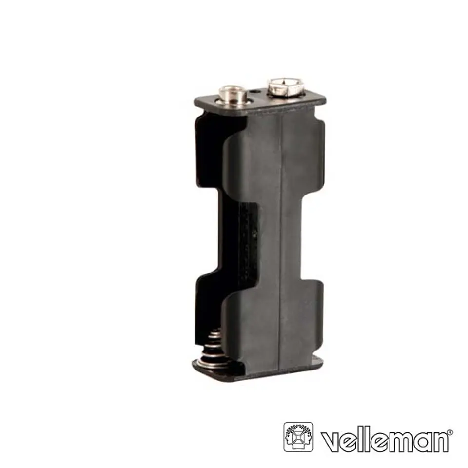 SUPORTE P/ 2 PILHAS AA COM TERMINAIS SNAP VELLEMAN 1