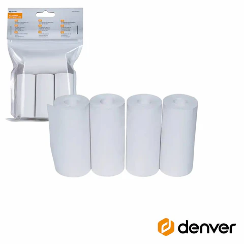 Conjunto de 4x Rolos Papel Térmico P/ Impressoras DENVER
