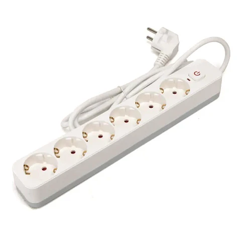 Extensão Elétrica 6x Schuko COM Interruptor 3m 3G1.5