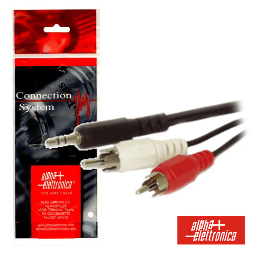 CABO JACK 3.5MM MACHO ST / 2-RCA MACHO 1.5M POLYBAG 1