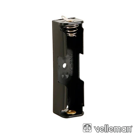 SUPORTE P/ 1 PILHA AA COM TERMINAIS P/ SOLDAR VELLEMAN